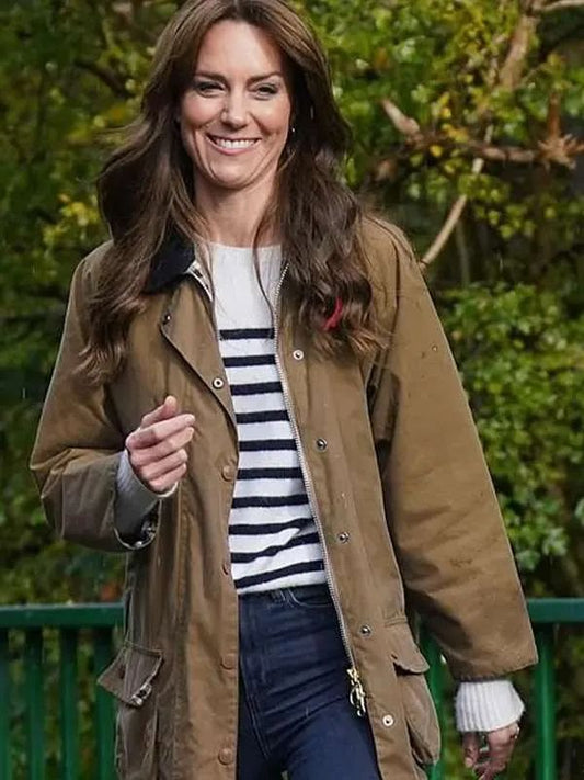 Princess of Wales Kate Middleton Brown Cotton Jacket