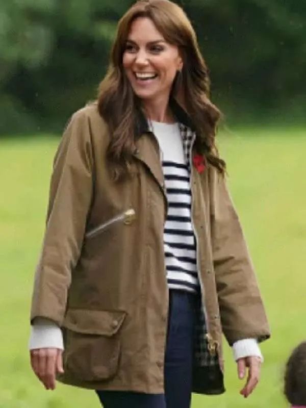 Princess of Wales Kate Middleton Brown Cotton Jacket
