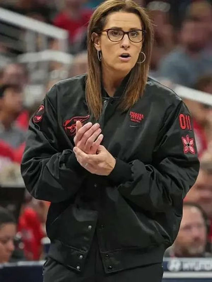 Stephanie White Stranger Things S05 Black Bomber Jacket