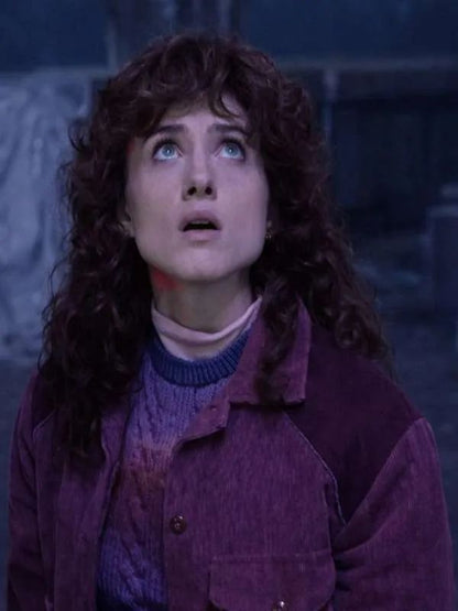 Stranger Things S05 Natalia Dyer Brown Corduroy Jacket