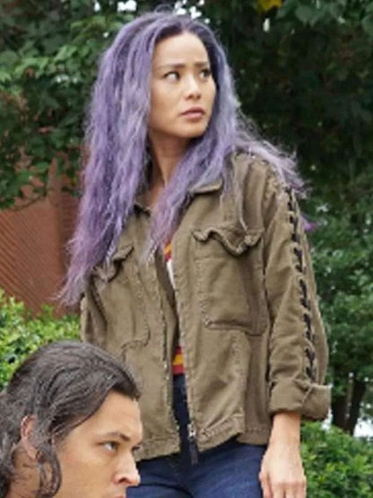 The Gifted S02 Jamie Chung Green Cotton Jacket