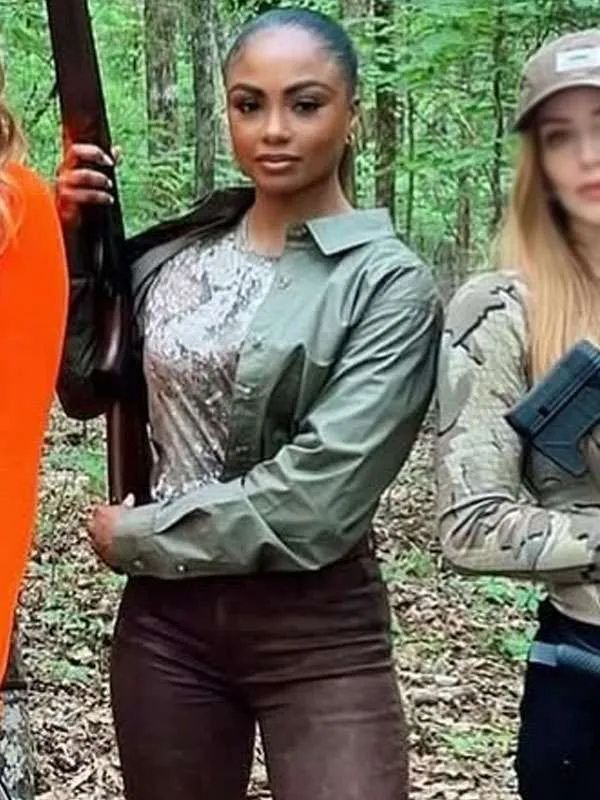 The Hunting Wives Joyce Glenn Green Cropped Jacket