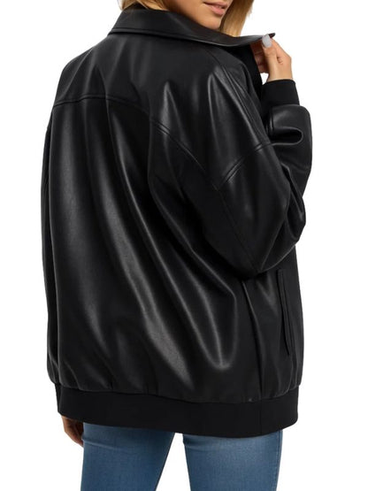 The McBee Dynasty S02 Calah Jackson Black Bomber Leather Jacket