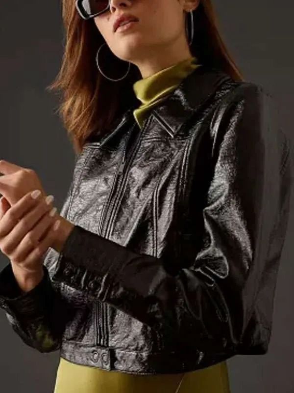 The McBee Dynasty S02 Galyna Saltkovska Black Leather Jacket