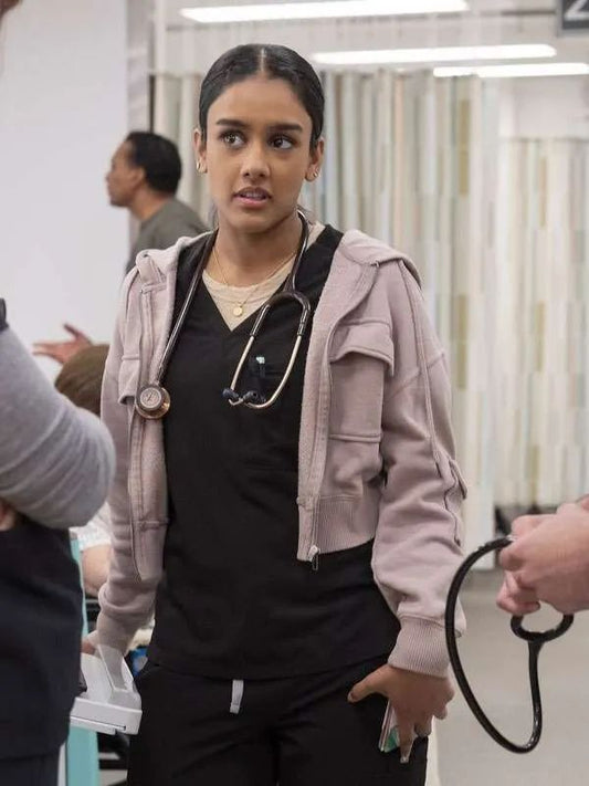 The Pitt S01 Shabana Azeez Purple Hooded Jacket