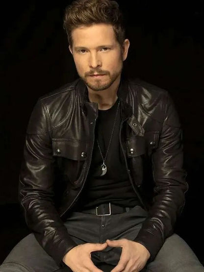 The Resident S05 Conrad Hawkins Black Leather Jacket