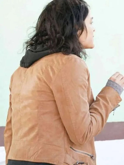 The Rookie S02 Bianca Windle Brown Leather Jacket
