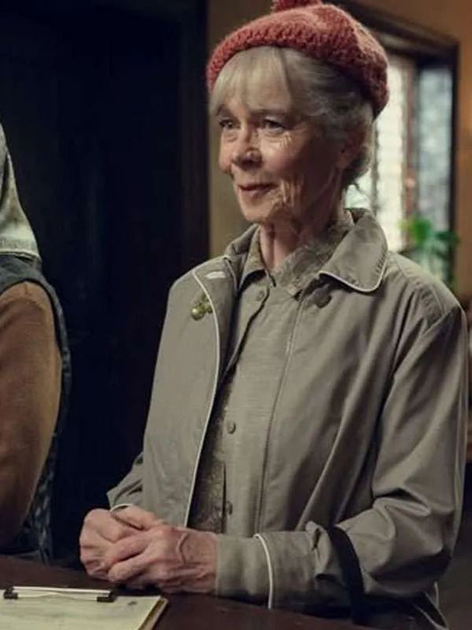 The Thursday Murder Club Celia Imrie Grey Cotton Jacket