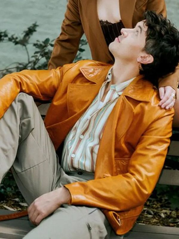 Tom Blyth People We Met on Vacation Mustard Leather Jacket