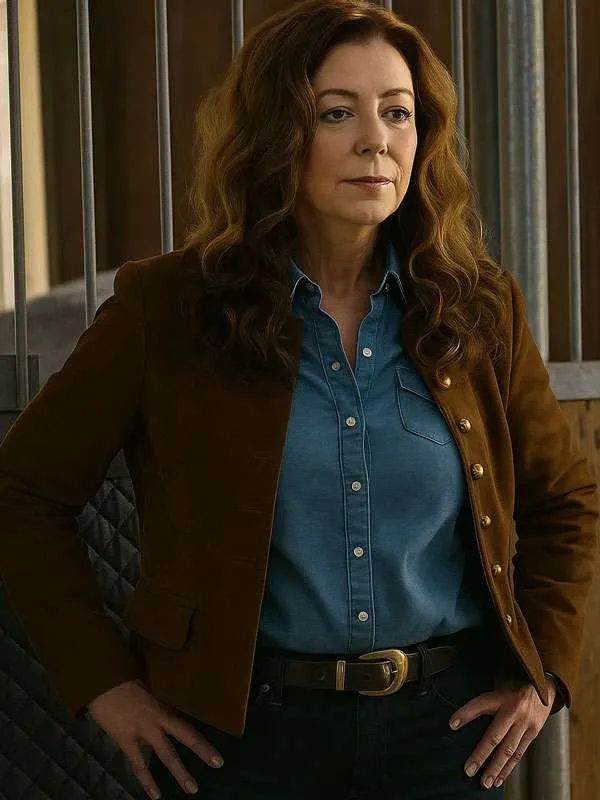 Tulsa King S03 Margaret Devereaux Brown Suede Leather Jacket