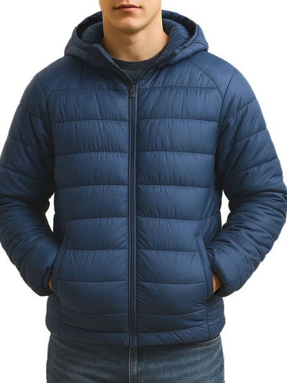 Unforgivable Finn McParland Blue Puffer Hooded Jacket